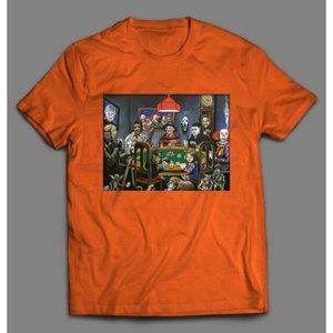 Halloween JASON, FREDDY & Friends Killer Poker Game Shirt